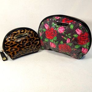 Set of 2 Betsey Johnson cosmetic bags